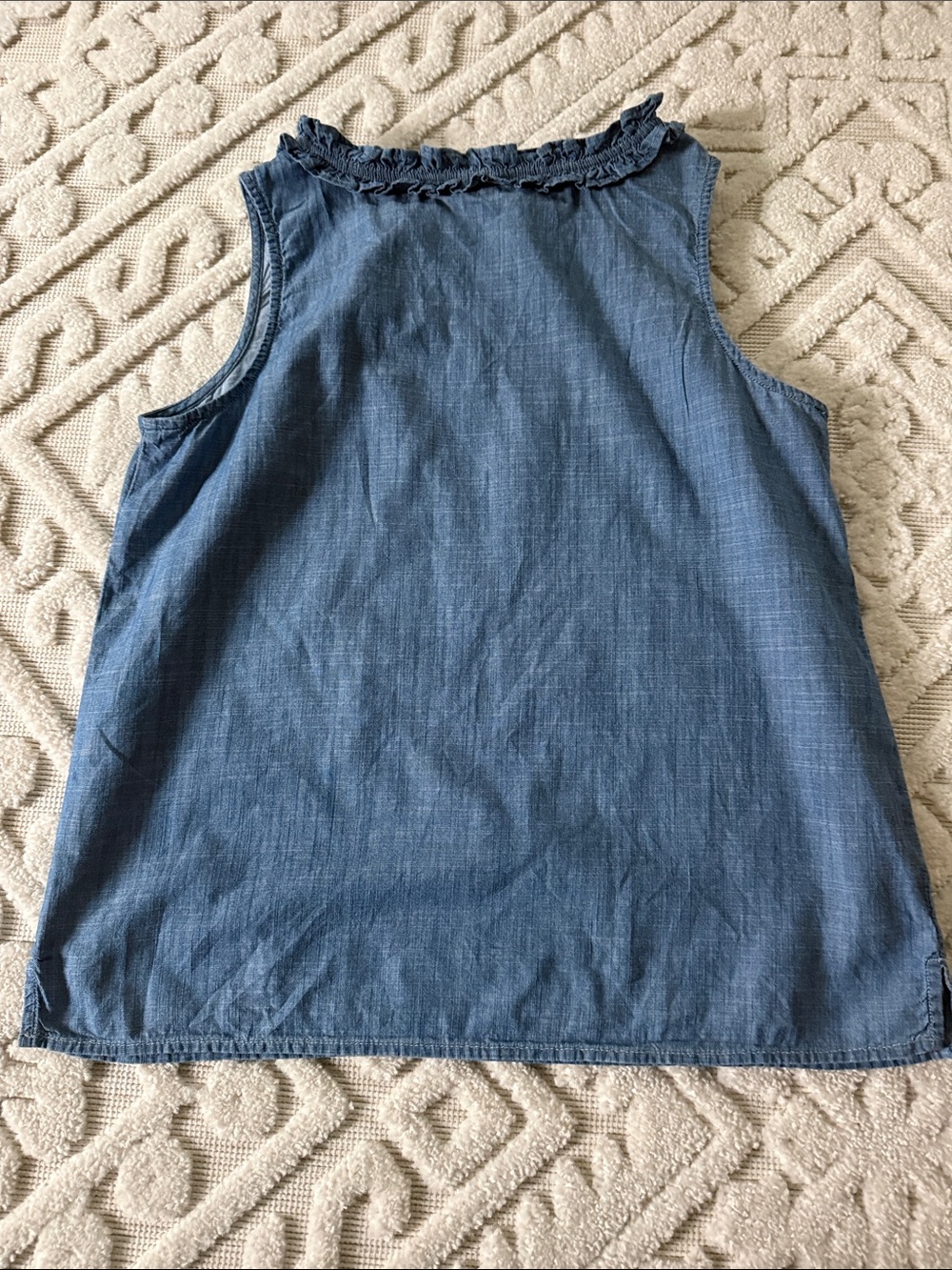 Talbots Ruffle Trim Sleeveless Shell Top Petite Small - Picture 4 of 5